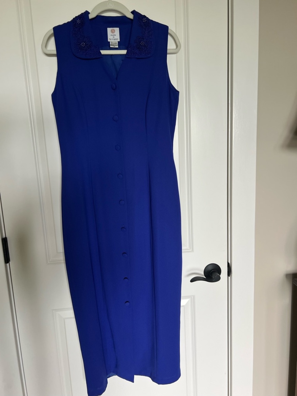 NWOT Royal Blue Sleeveless Button-Front Maxi Dress